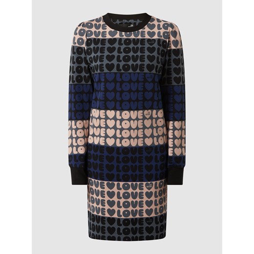 Sukienka z dzianiny dresowej ze wzorem z logo Love Moschino 44 Peek&Cloppenburg