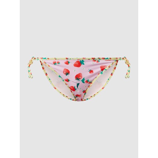 Figi bikini wiązane z nadrukami w truskawki model ‘Lia Strawberry’ XS promocyjna cena Peek&Cloppenburg 