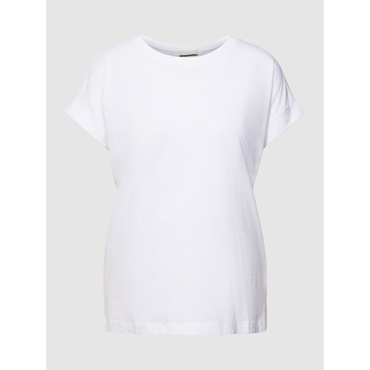 T-shirt z prążkowanym,okrągłym dekoltem model ‘IDAARA’ XS Peek&Cloppenburg 