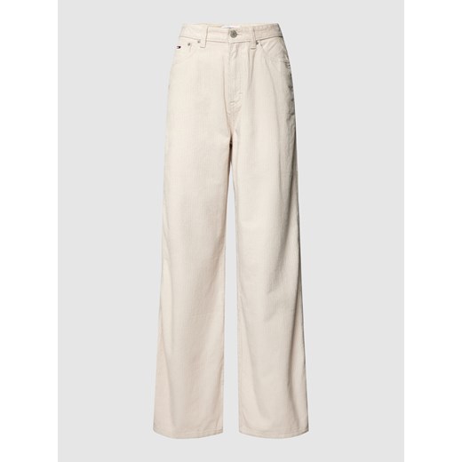 Spodnie sztruksowe z naszywką z logo model ‘Claire’ Tommy Jeans 28/30 promocja Peek&Cloppenburg 