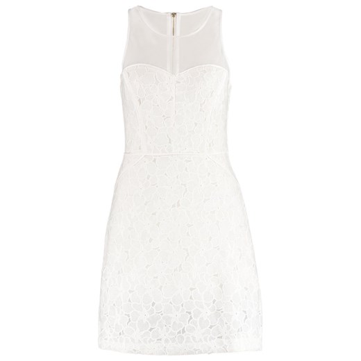 René Derhy PLATINE Sukienka koktajlowa blanc zalando bialy abstrakcyjne wzory