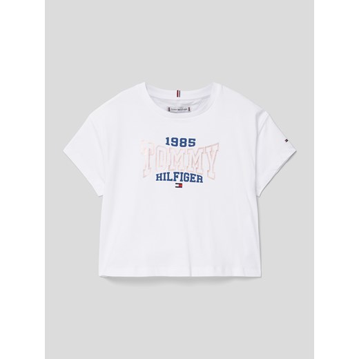 T-shirt z bawełny z detalami z logo 152 Peek&Cloppenburg 