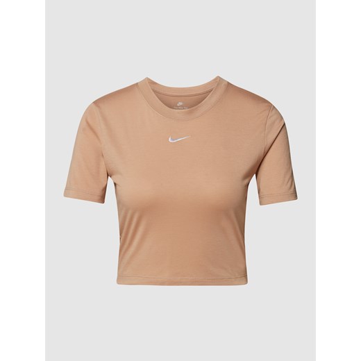 T-shirt krótki z wyhaftowanym logo Nike L Peek&Cloppenburg  promocyjna cena