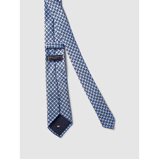 Krawat jedwabny ze wzorem na całej powierzchni Tommy Hilfiger One Size Peek&Cloppenburg