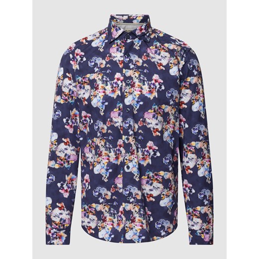 Koszula biznesowa o kroju regular fit z kwiatowym wzorem Fil Noir 38 Peek&Cloppenburg  okazyjna cena
