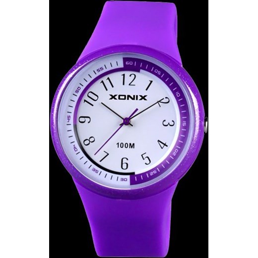 Zegarek damski Xonix PL-A06 - WODOSZCZELNY (zk518d) stylion-pl fioletowy paski