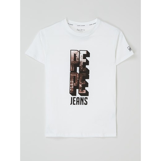 T-shirt z bawełny model ‘Carter’ Pepe Jeans 152 okazyjna cena Peek&Cloppenburg 