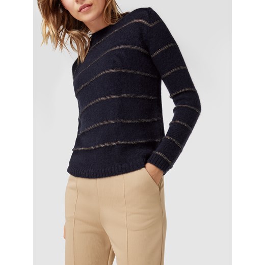 Sweter z dzianiny z paskami w kontrastowym kolorze model ‘Astoria’ XS okazja Peek&Cloppenburg 