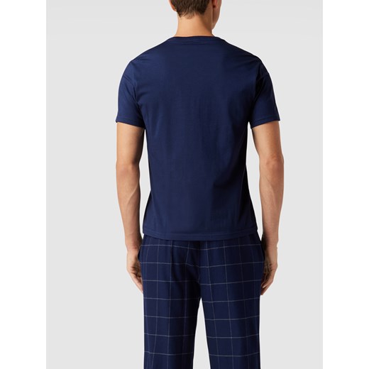 Granatowy t-shirt męski Polo Ralph Lauren z krótkim rękawem casualowy 