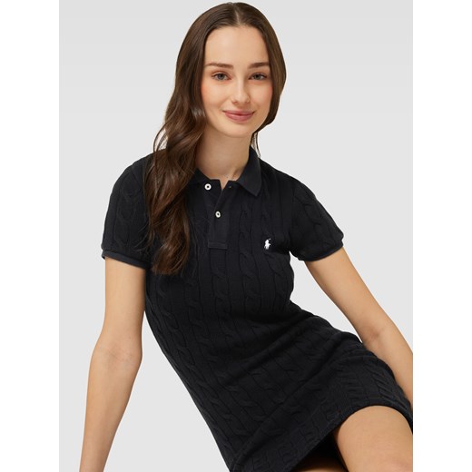 Sukienka polo o długości do kolan ze ściegiem warkoczowym Polo Ralph Lauren S Peek&Cloppenburg