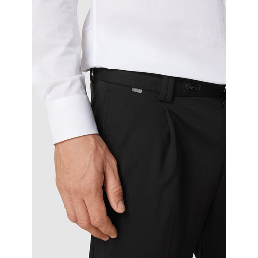 Spodnie do garnituru z zakładkami w pasie z dżerseju model ‘Cijuno’ Cinque 52 Peek&Cloppenburg 