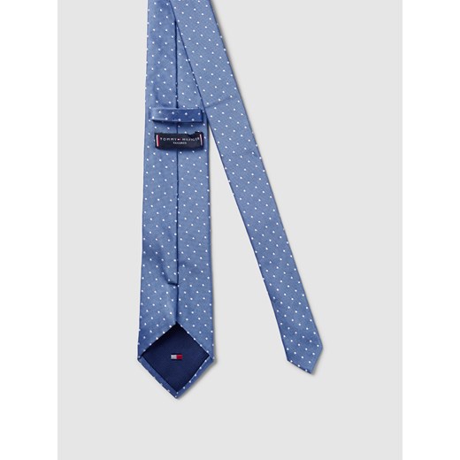 Krawat jedwabny z drobnym wzorem na całej powierzchni Tommy Hilfiger One Size Peek&Cloppenburg