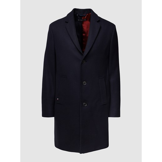 Płaszcz z detalem z logo model ‘DRESSED CASUAL WOOL MIX’ Tommy Hilfiger M Peek&Cloppenburg 