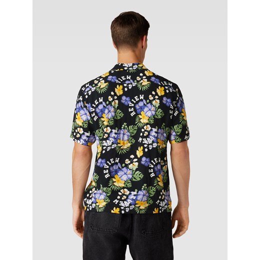 Koszula casualowa z czystej wiskozy z listwą guzikową model ‘TROPICAL’ Review L wyprzedaż Peek&Cloppenburg