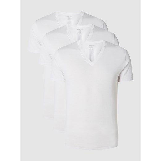 T-shirt z dekoltem w serek w zestawie 3 szt. model ‘PERFORMANCE COTTON’ Michael Michael Kors S Peek&Cloppenburg 