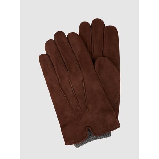 Rękawiczki ze skóry welurowej model ‘Cortado’ Bruun & Stengade M Peek&Cloppenburg 