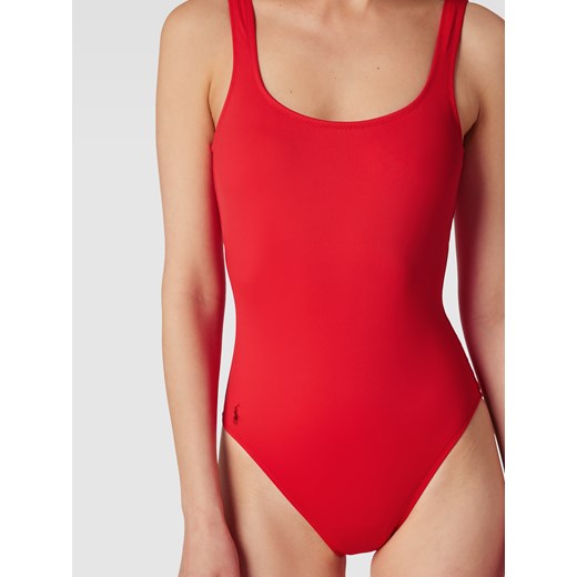 Kostium kąpielowy z detalem z logo model ‘SIGNATURE SOLIDS 1 PIECE’ Polo Ralph Lauren M wyprzedaż Peek&Cloppenburg 