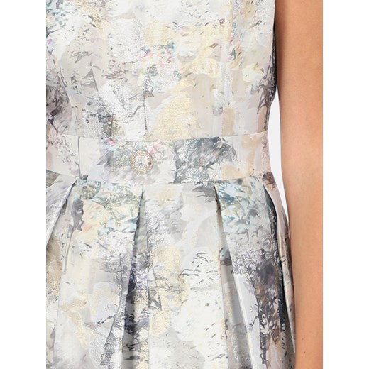 Sukienka L'AF na wesele midi letnia z okrągłym dekoltem 