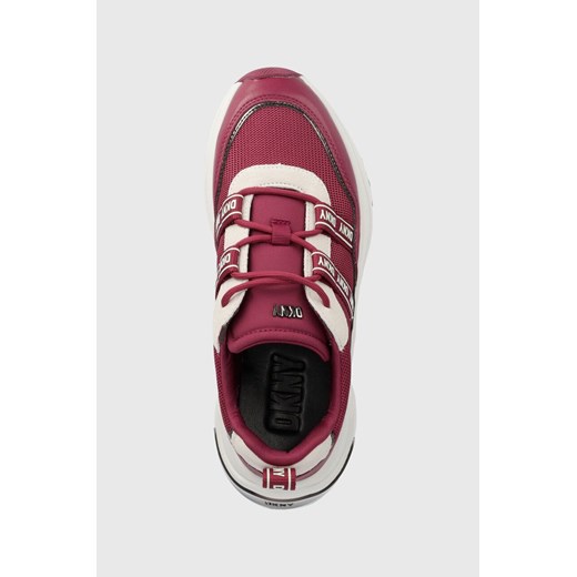 Buty sportowe damskie DKNY sneakersy sznurowane na platformie 