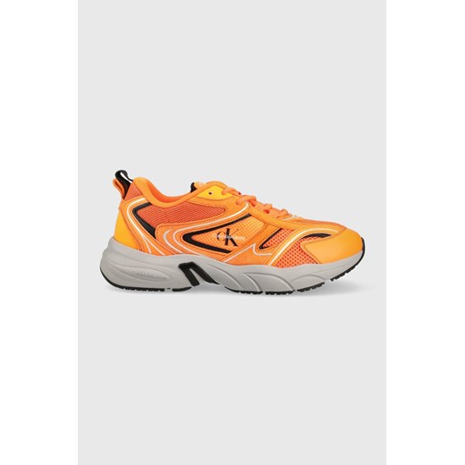 Calvin Klein Jeans sneakersy Retro Tennis Su-Mesh kolor pomarańczowy YM0YM00589 ze sklepu ANSWEAR.com w kategorii Buty sportowe męskie - zdjęcie 160815327