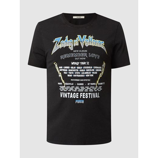 T-shirt męski czarny Zadig & Voltaire z krótkim rękawem 