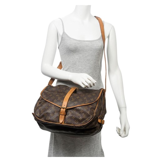 Louis Vuitton Torebka &quot;Saumur&quot; w kolorze ciemnobrązowym - 35 x 26 x 24 Louis Vuitton onesize Limango Polska
