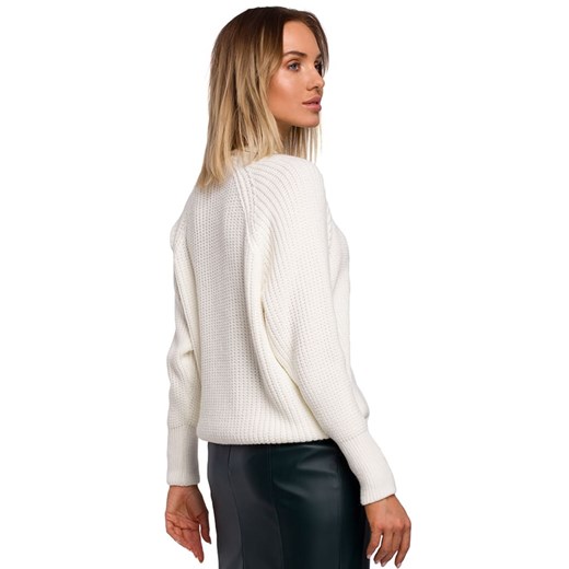 made of emotion Sweter w kolorze ecru S/M okazja Limango Polska