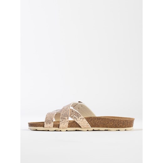 BACKSUN Klapki &quot;Talca&quot; w kolorze złotym 42 wyprzedaż Limango Polska