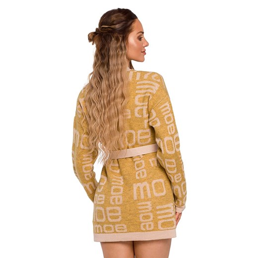 made of emotion Kardigan w kolorze żółto-beżowym ze wzorem L/XL okazja Limango Polska