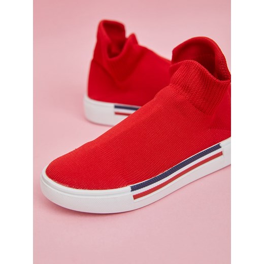 Denokids Sneakersy &quot;Gülümse&quot; w kolorze czerwonym Denokids 28 promocyjna cena Limango Polska