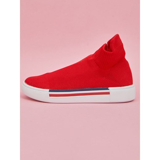 Denokids Sneakersy &quot;Gülümse&quot; w kolorze czerwonym Denokids 28 Limango Polska wyprzedaż