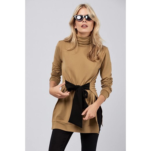 Milan Kiss Bluzka w kolorze jasnobrązowo-czarnym Milan Kiss S wyprzedaż Limango Polska