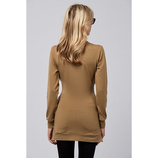 Milan Kiss Bluzka w kolorze jasnobrązowo-czarnym Milan Kiss S okazja Limango Polska