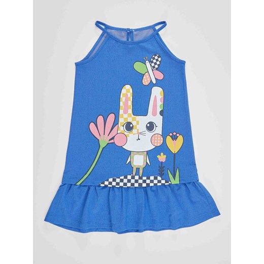 Denokids Sukienka &quot;Flower Rabbit&quot; w kolorze niebieskim Denokids 116 Limango Polska okazyjna cena
