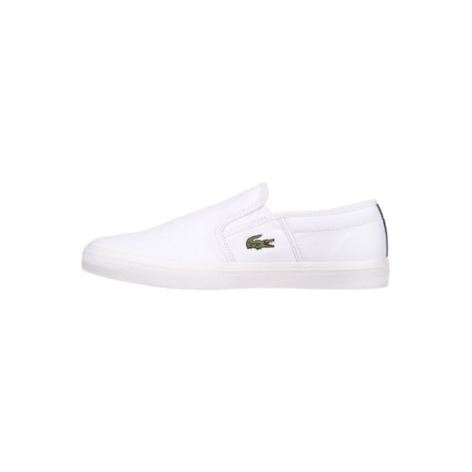 Lacoste GAZON SPORT  Półbuty wsuwane white/dark blue zalando bialy ocieplane