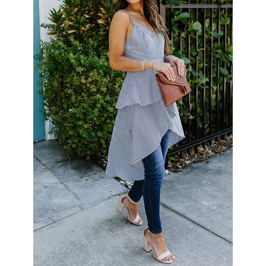 Bluzka damska La Angels wiosenna z okrągłym dekoltem casual 