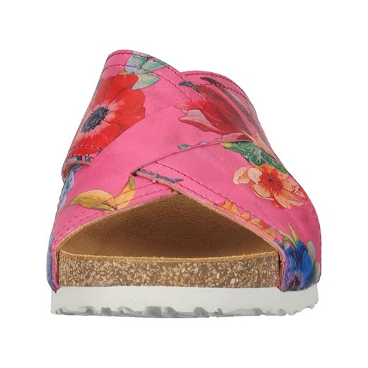 Think! Skórzane klapki &quot;Koak&quot; w kolorze różowym ze wzorem Think! 39 okazja Limango Polska