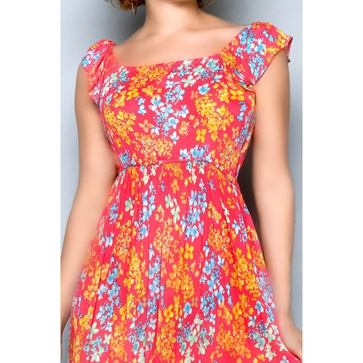 H.H.G. Sukienka w kolorze koralowo-pomarańczowo-niebieskim M wyprzedaż Limango Polska