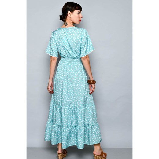 H.H.G. Sukienka w kolorze turkusowo-białym L Limango Polska wyprzedaż