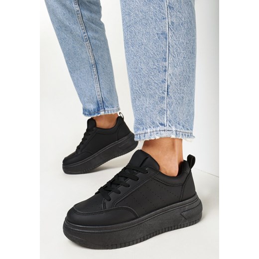 Czarne Sneakersy na Platformie Jury ze sklepu born2be.pl w kategorii Buty sportowe damskie - zdjęcie 160886076