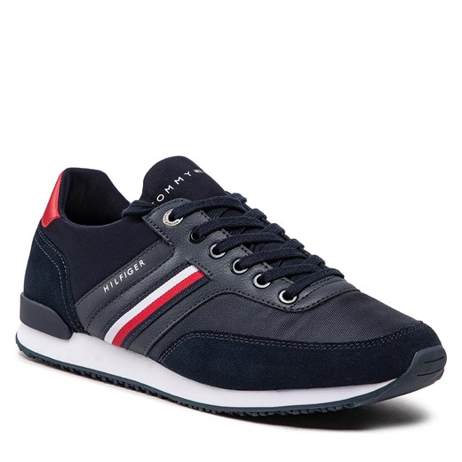 Sneakersy Tommy Hilfiger Iconic Sock Runner Mix FM0FM04137 Desert Sky DW5 Tommy Hilfiger 45 eobuwie.pl