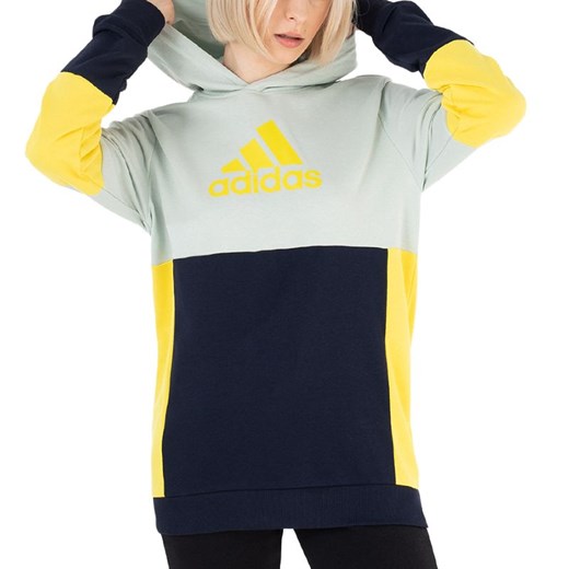 Bluza adidas Colorblock Fleece HN8567 - multikolor ze sklepu streetstyle24.pl w kategorii Bluzy dziewczęce - zdjęcie 160904416