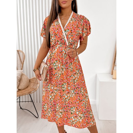 sukienka ramires pomarańczowa xl/xxl ze sklepu UBRA w kategorii Sukienki - zdjęcie 160904608