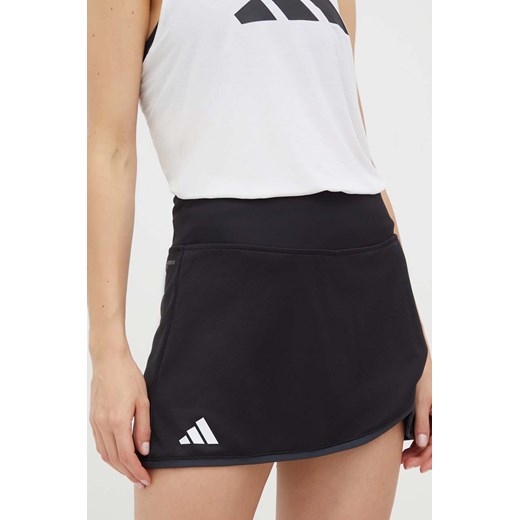 adidas Performance spódnica sportowa Club kolor czarny mini prosta HS1454 ze sklepu ANSWEAR.com w kategorii Spódnice - zdjęcie 160906786