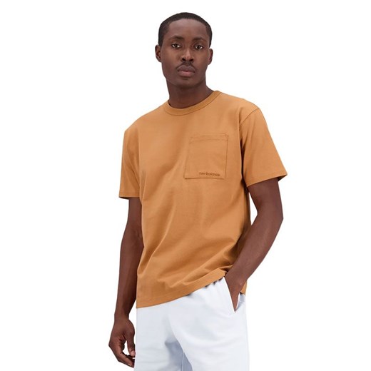 Koszulka New Balance MT23567TOB - brązowa ze sklepu streetstyle24.pl w kategorii T-shirty męskie - zdjęcie 160917465