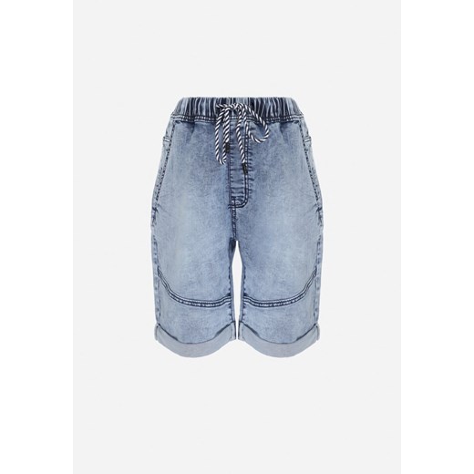 Niebieskie Jeansowe Szorty z Gumką w Pasie Ilonila ze sklepu Born2be Odzież w kategorii Spodenki chłopięce - zdjęcie 160923335
