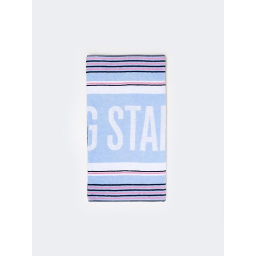 Ręcznik kąpielowy z logo Big Star niebieski Lee 400 ONE SIZE okazyjna cena Big Star