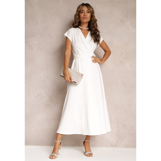 Biała Sukienka Kopertowa Appephone ze sklepu Renee odzież w kategorii Sukienki - zdjęcie 160936159