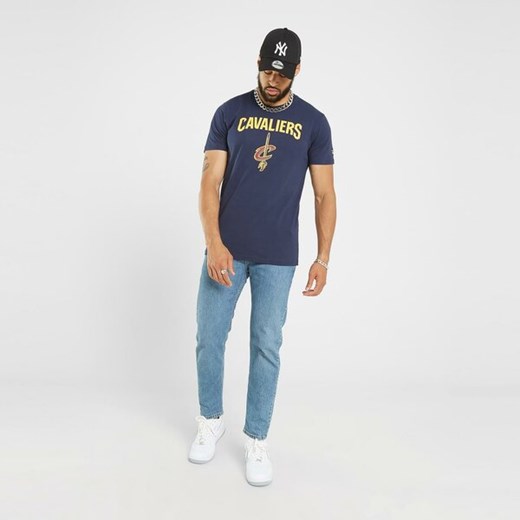 T-shirt męski granatowy New Era z krótkimi rękawami