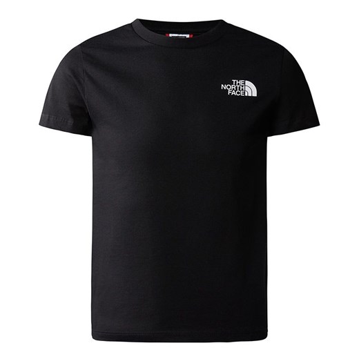 T-shirt chłopięce The North Face czarny na wiosnę z krótkimi rękawami 